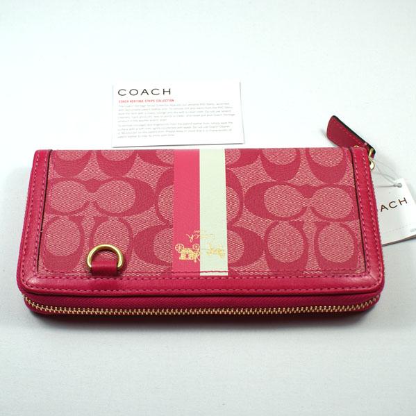 pink coach wallets