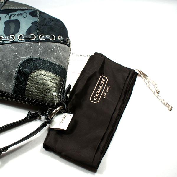 Coach Tonal Patchwork Soho Hobo Bag Black #13003 | Coach 13003