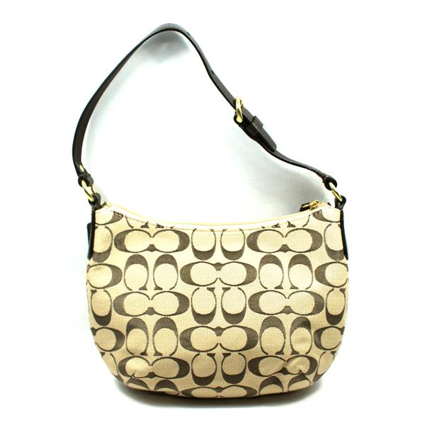 Coach Kristin Signature Ottoman Top Handle Pouch Small Bag Khaki Coach Kristin Signature Ottoman Top Handle Pouch Small Bag Khaki