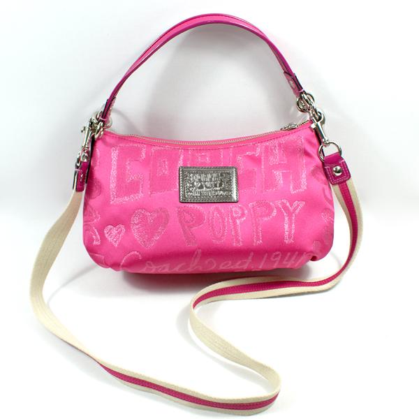 Coach Poppy Pink Monogram Shoulder Bag