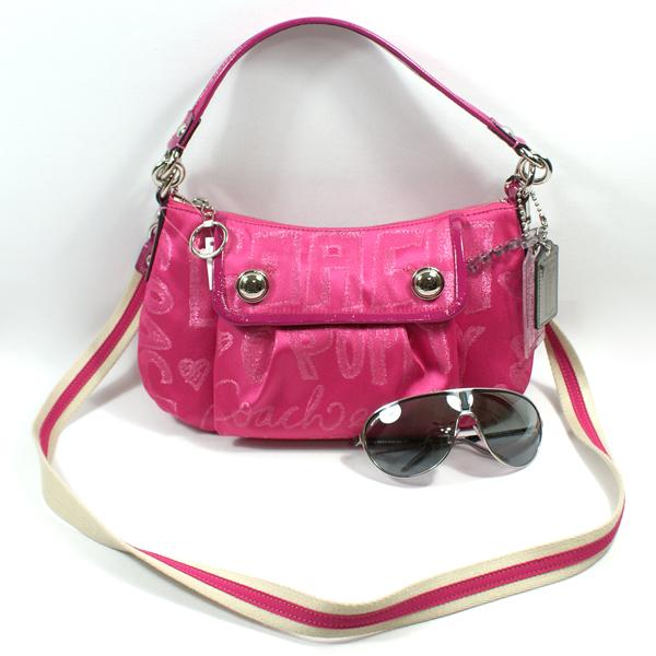 Coach Poppy Storypatch Groovy Shoulder/Swing Bag Pink #15302