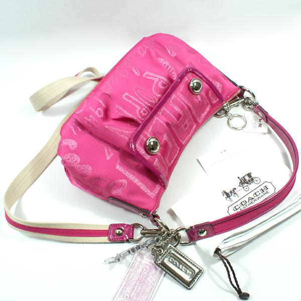 COACH　POPPY STORYPATCH SWING　PINK　Y2K Coach Poppy Storypatch Groovy Shoulder/Swing Bag Pink #15302