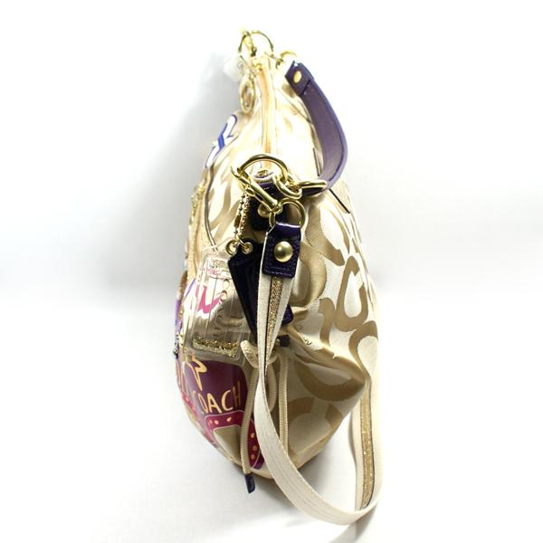 COACH Poppy バッグ ネイビー/ゴールド coach poppy ハンドバッグ