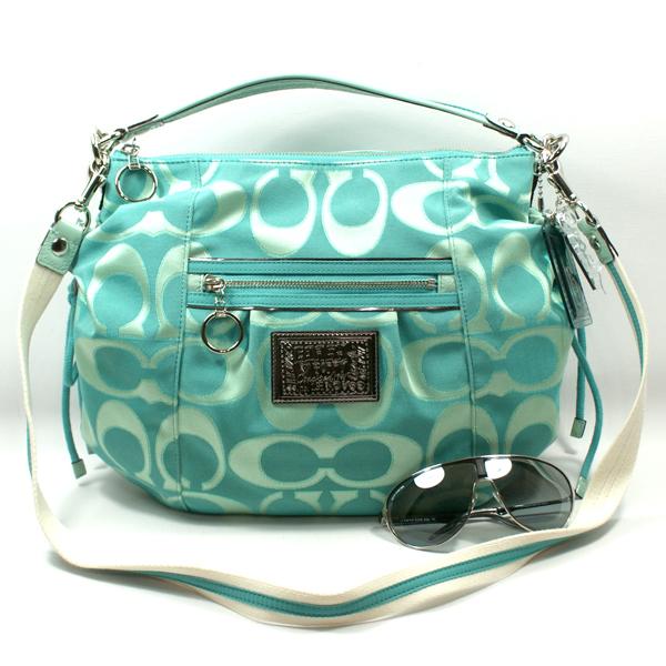 Coach Poppy Signature Sateen Lurex Jazzy Convertible