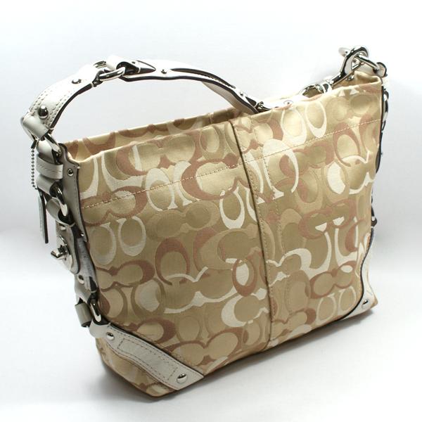 Coach Optic Signature Carly Shoulder Bag Khaki #13980 | Coach 13980