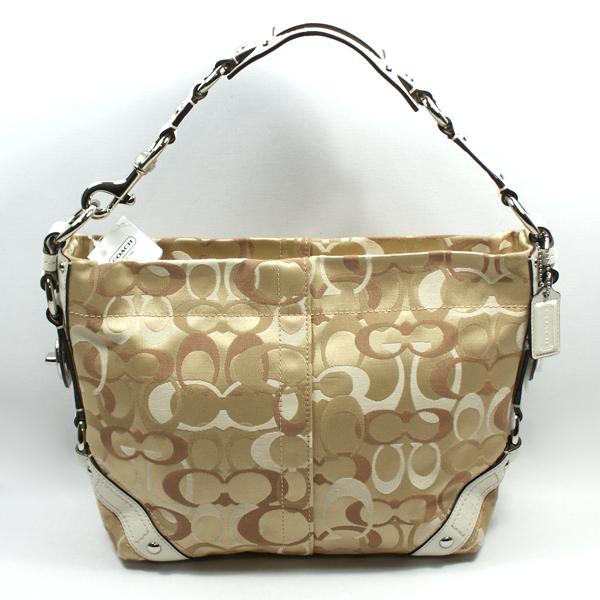 Coach Optic Signature Carly Shoulder Bag Khaki #13980 | Coach 13980
