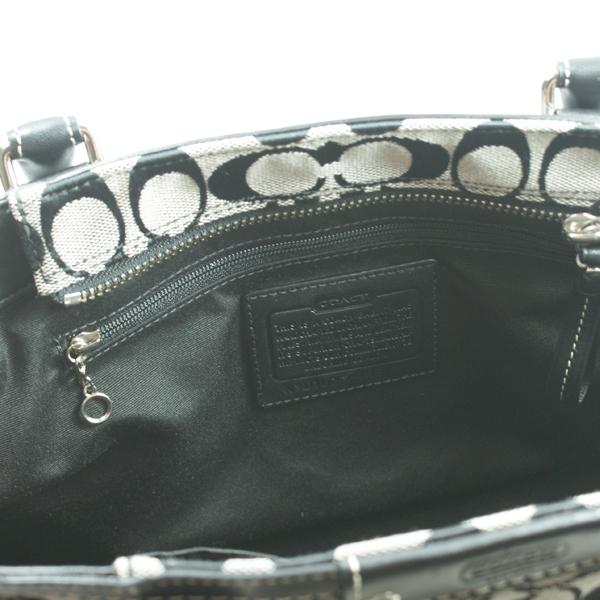 Coach Hampton Signature Carryall Shoulder Bag Black #15665