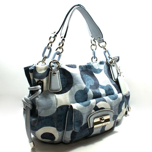 Home Coach Kristin Graphic Opt Art Satchel Bag Blue Home Coach Kristin Graphic Opt Art Satchel Bag Blue