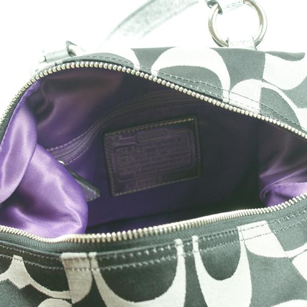 Coach Poppy Signature Sateen Lurex Satchel Bag #15860