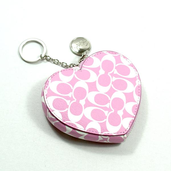 Coach Heart Pink Coin Purse/ Key Pouch #44128 | Coach 44128