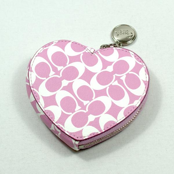 Coach Heart Pink Coin Purse/ Key Pouch #44128 | Coach 44128