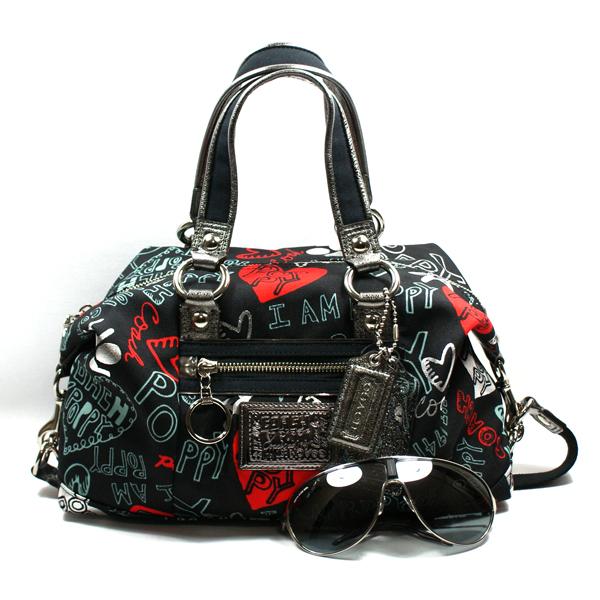 Coach Poppy Graffiti Lurex Satchel Bag 16200 Coach 16200