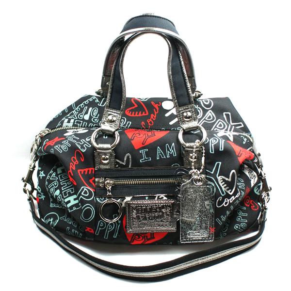 Coach Poppy Graffiti Lurex Satchel Bag 16200 Coach 16200