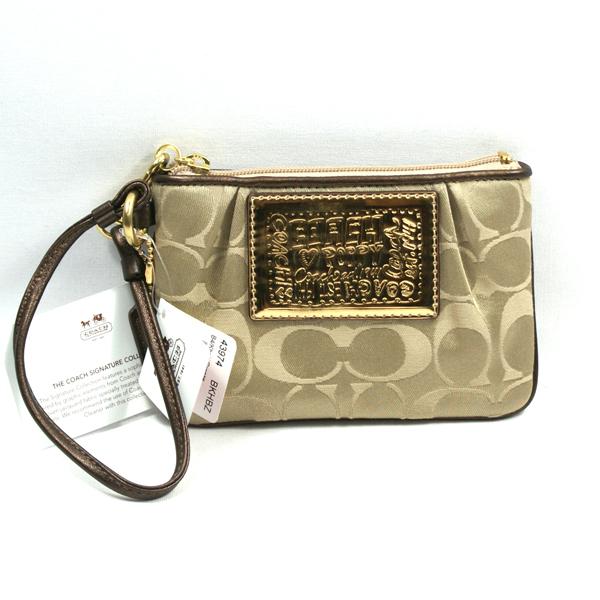 coach wristlets poppy