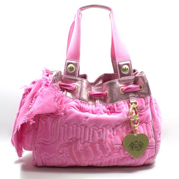 Juicy Couture Hothot Pink Daydreamer Velvet Shoulder Bag Yhru
