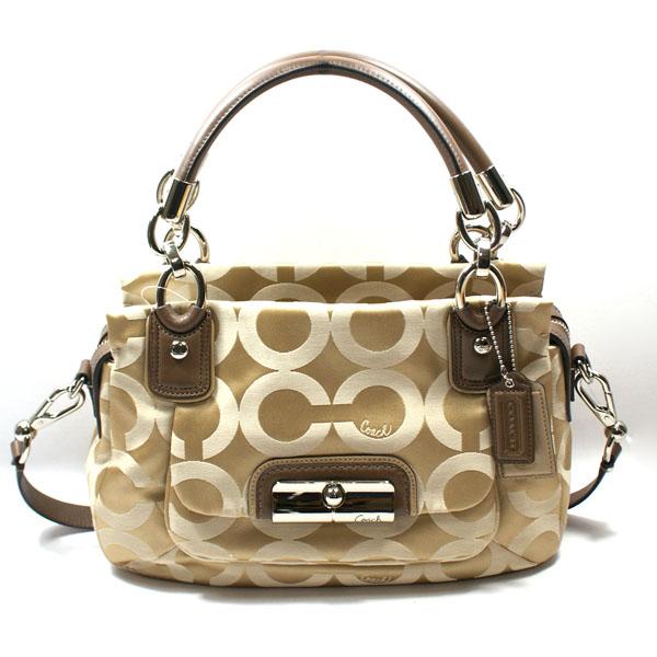 Coach Kristin Opt Art Sateen Satchel/ Shoulder Bag Khaki 16779 Coach