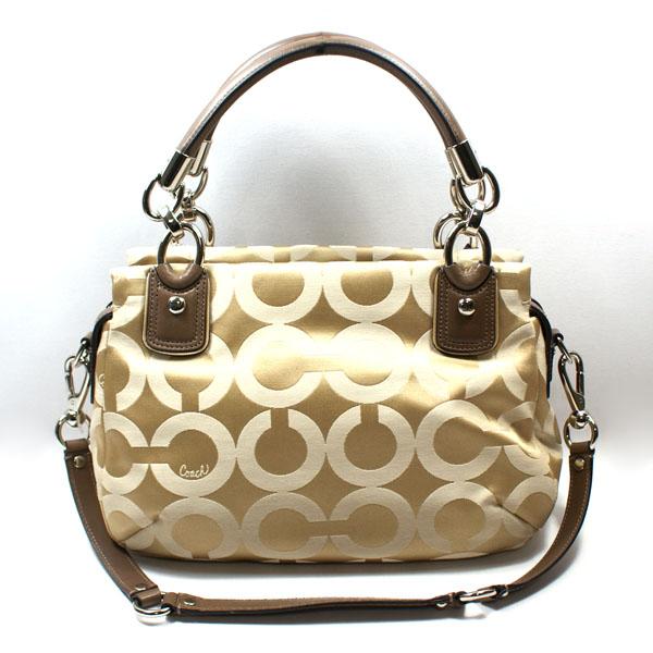Coach Kristin Opt Art Sateen Satchel/ Shoulder Bag Khaki 16779 Coach