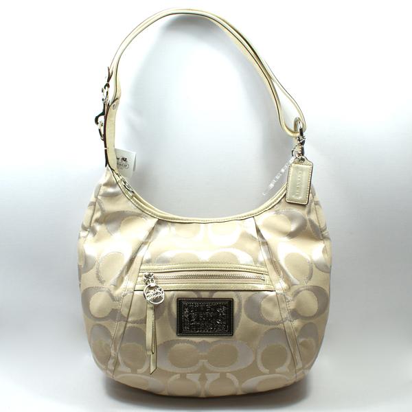 Coach Poppy Signature Satchel Lurex Hobo Bag #16376 | Coach 16376