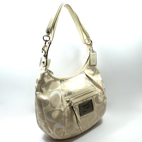 Home Coach Poppy Signature Satchel Lurex Hobo Bag