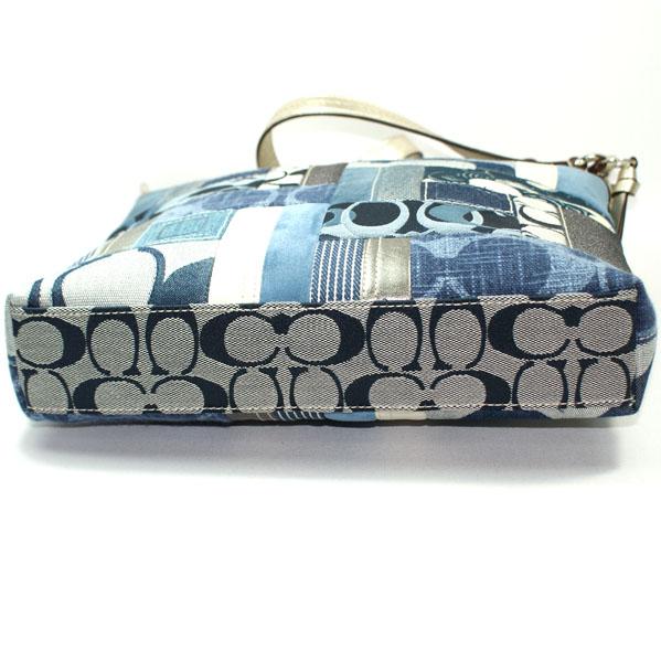 Coach Signature Patchwork Convertible Shoulder Bag Denim #13723