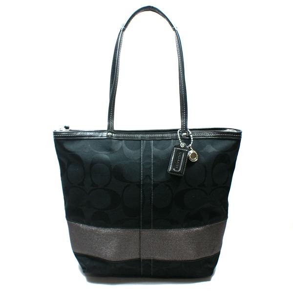 Coach Large Tote
 Coach Signature Stripe Tote Black