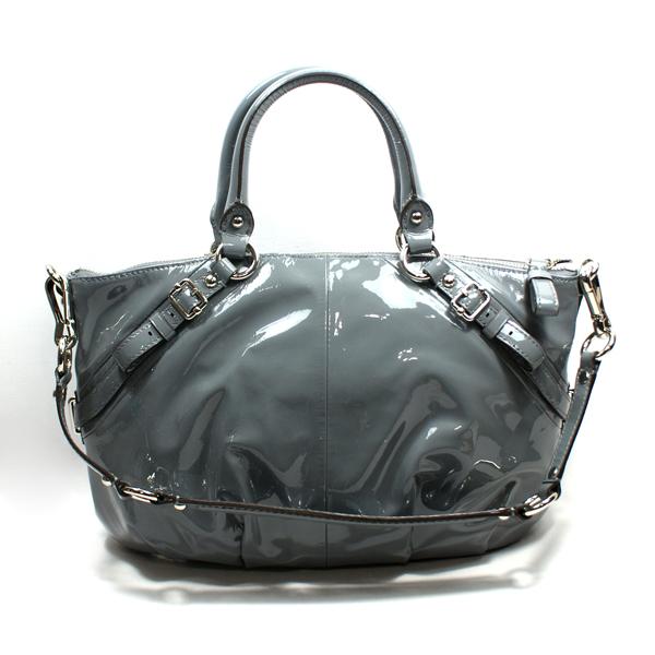 Coach Madison Sophia Patent Leather Satchel/ Shoulder Bag Grey #15921 | Coach 15921