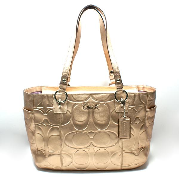 Coach Gallery Signature East West Zip Tote Bag Gold 17727 Coach 17727