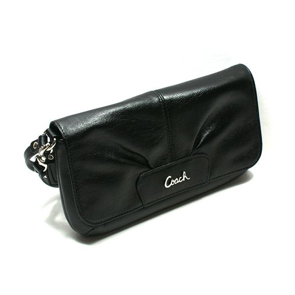 coach leather large wristlet