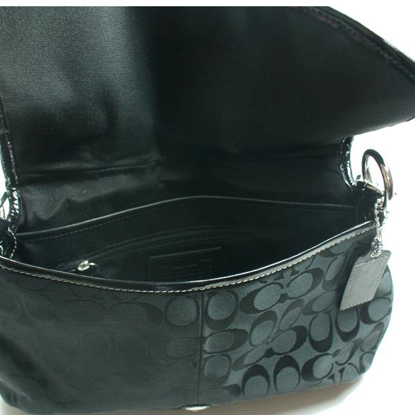 Coach Soho Signature Flap Shoulder Bag Black #17093 | Coach