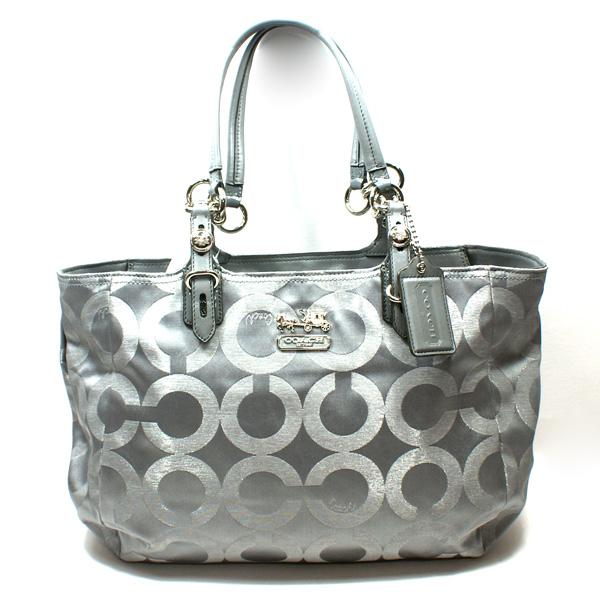 Coach Mia Opaque Lurex Tote bag Silver #15746 | Coach 15746