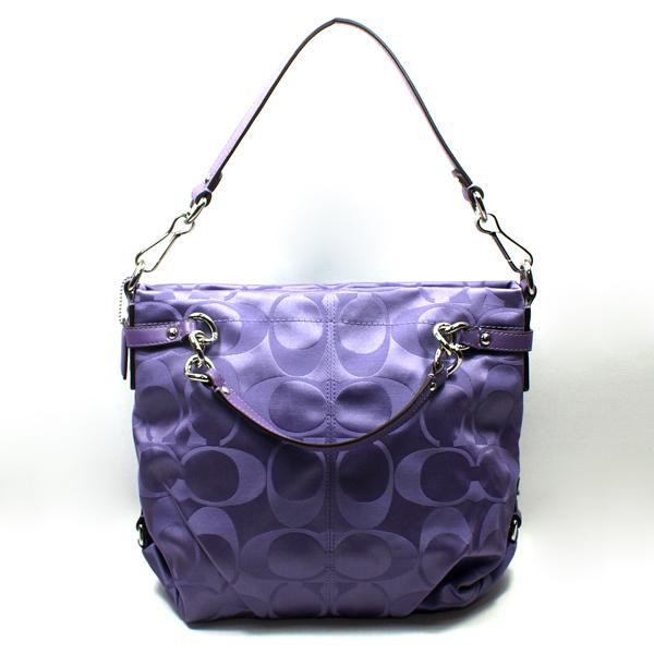 Home Coach Signature Brooke Violet Handbag Shoulder Bag