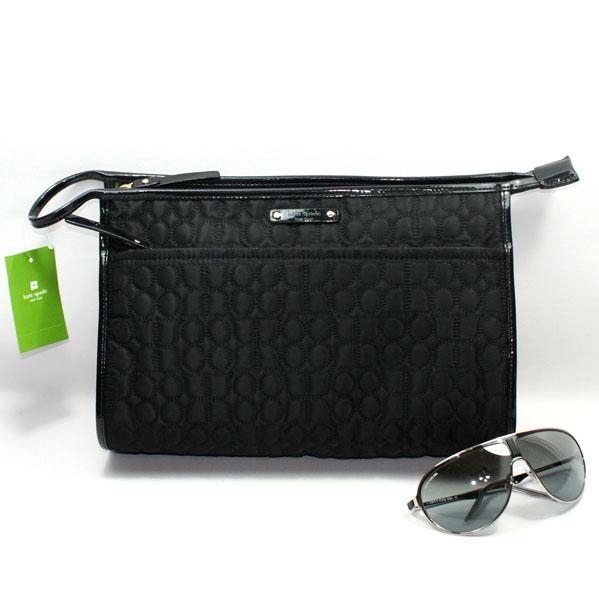 Kate Spade Large Heddy Lennox Hill Noel Black Cosmetic Bag WLRU0462
