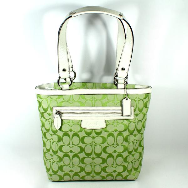 Coach Penelope Signature Lunch Tote Bag Green 19776E Coach 19776E