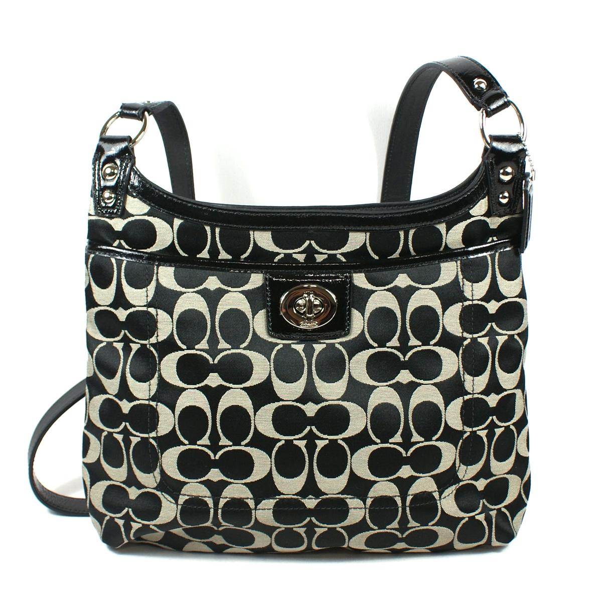 Coach Penelope Signature Hippie Shouder bag/ Swing Crossbody Bag Black