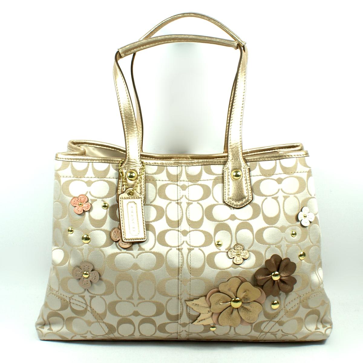 Coach Flower Applique Carryall Tote/ Shoulder Bag #18894 | Coach 18894