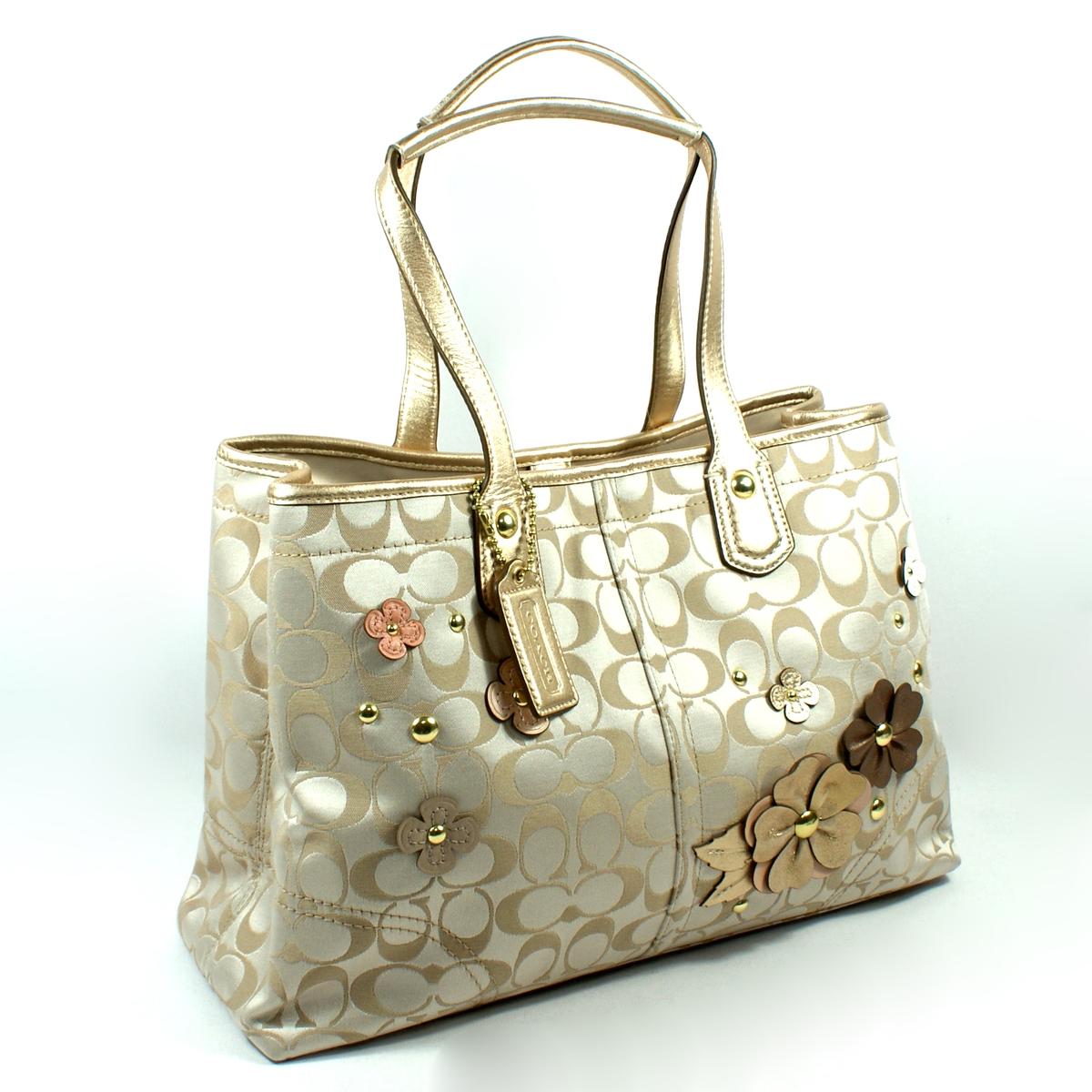 Coach Flower Applique Carryall Tote/ Shoulder Bag #18894 | Coach 18894