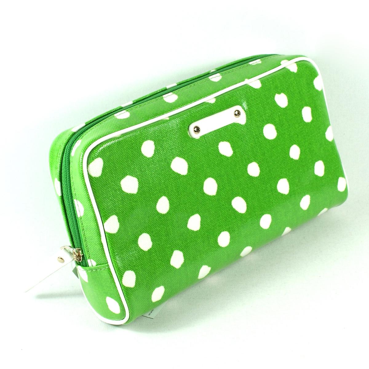 Kate Spade Medium Henrietta Dizzy Dot Green Cosmetic Bag WLRU1104