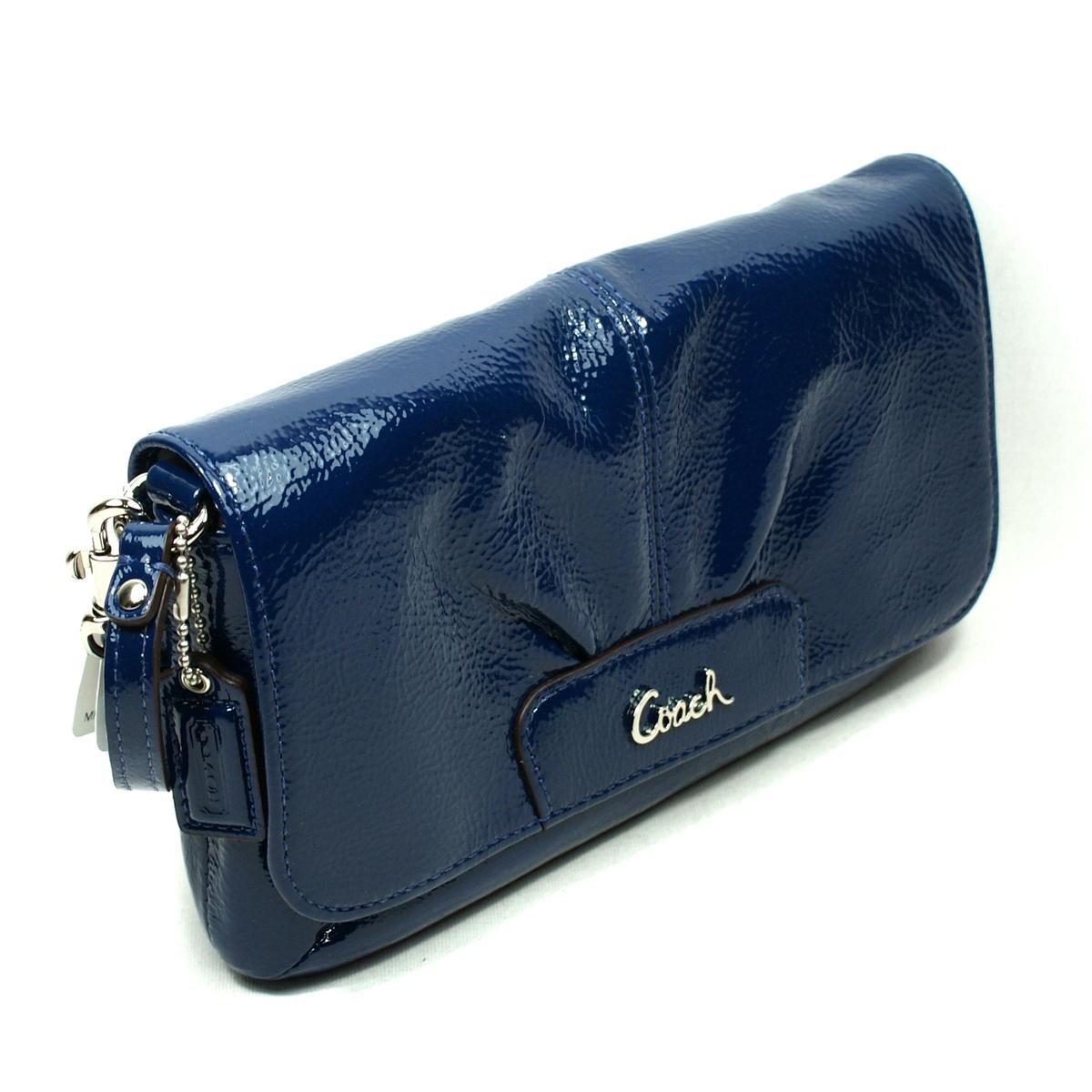 coach leather large wristlet