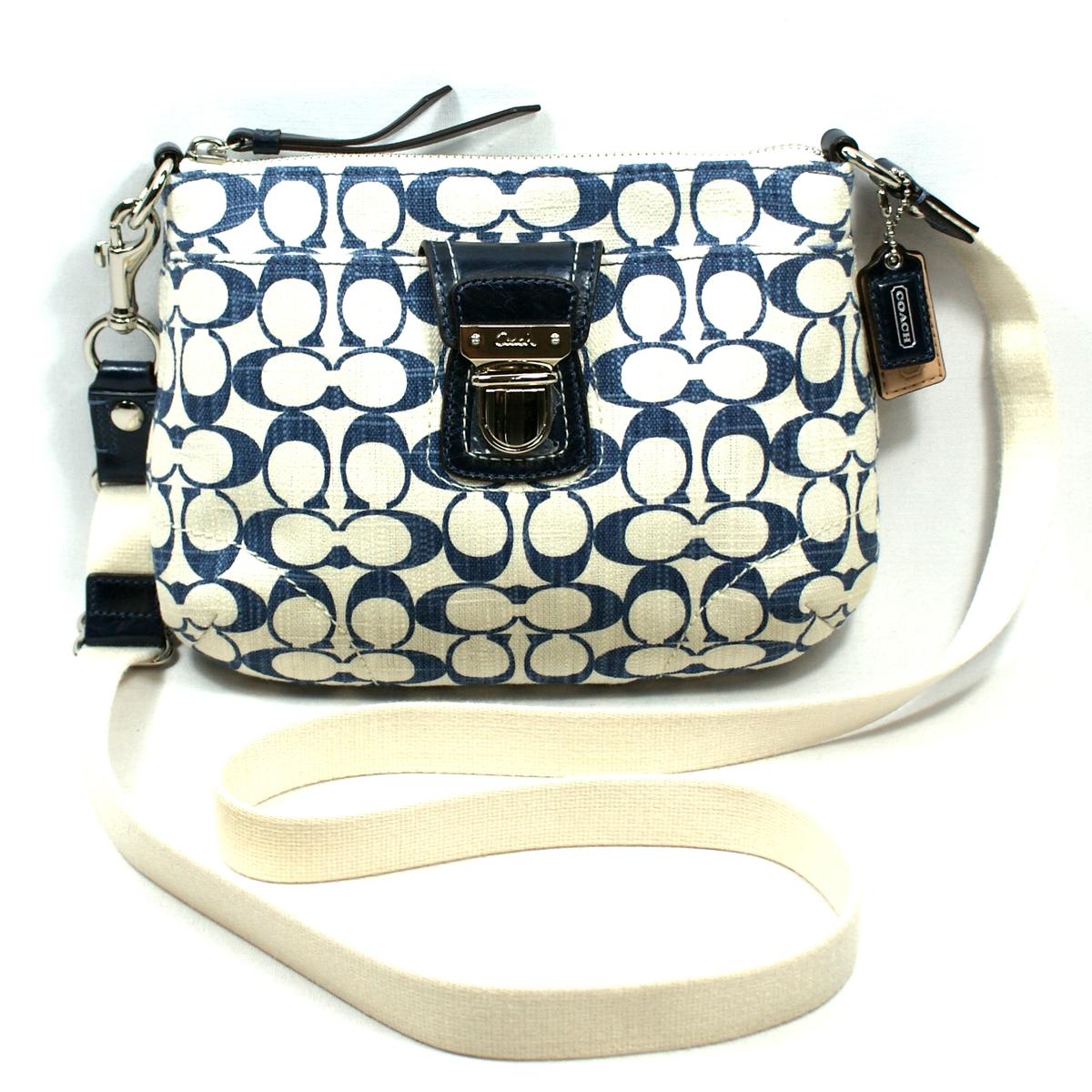 blue crossbody coach purse