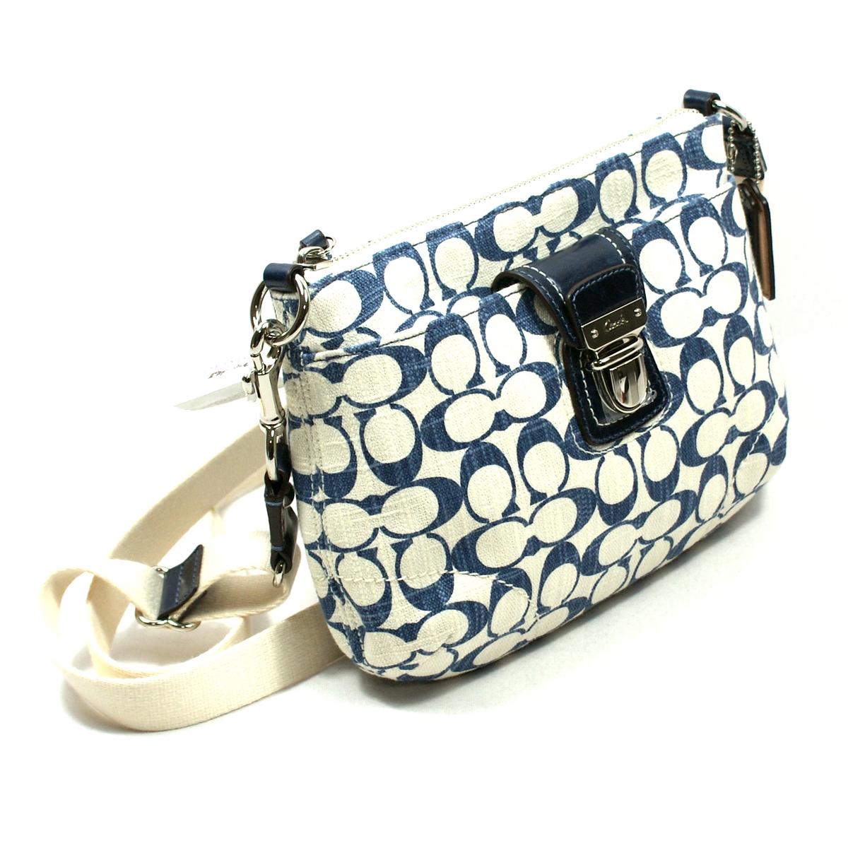 Coach Poppy Cross Hatch Swing Bag/ Crossbody Bag Navy 47638 Coach 47638