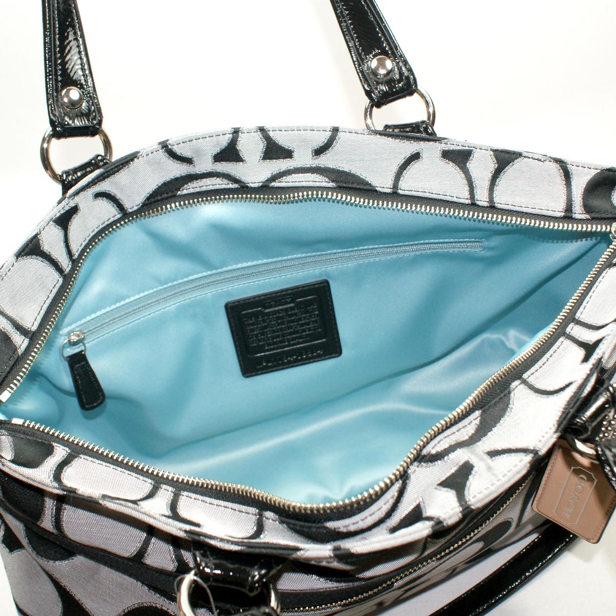 Coach Poppy Signature Sateen Rocker Satchel/ Shoulder Bag/ Crossbody