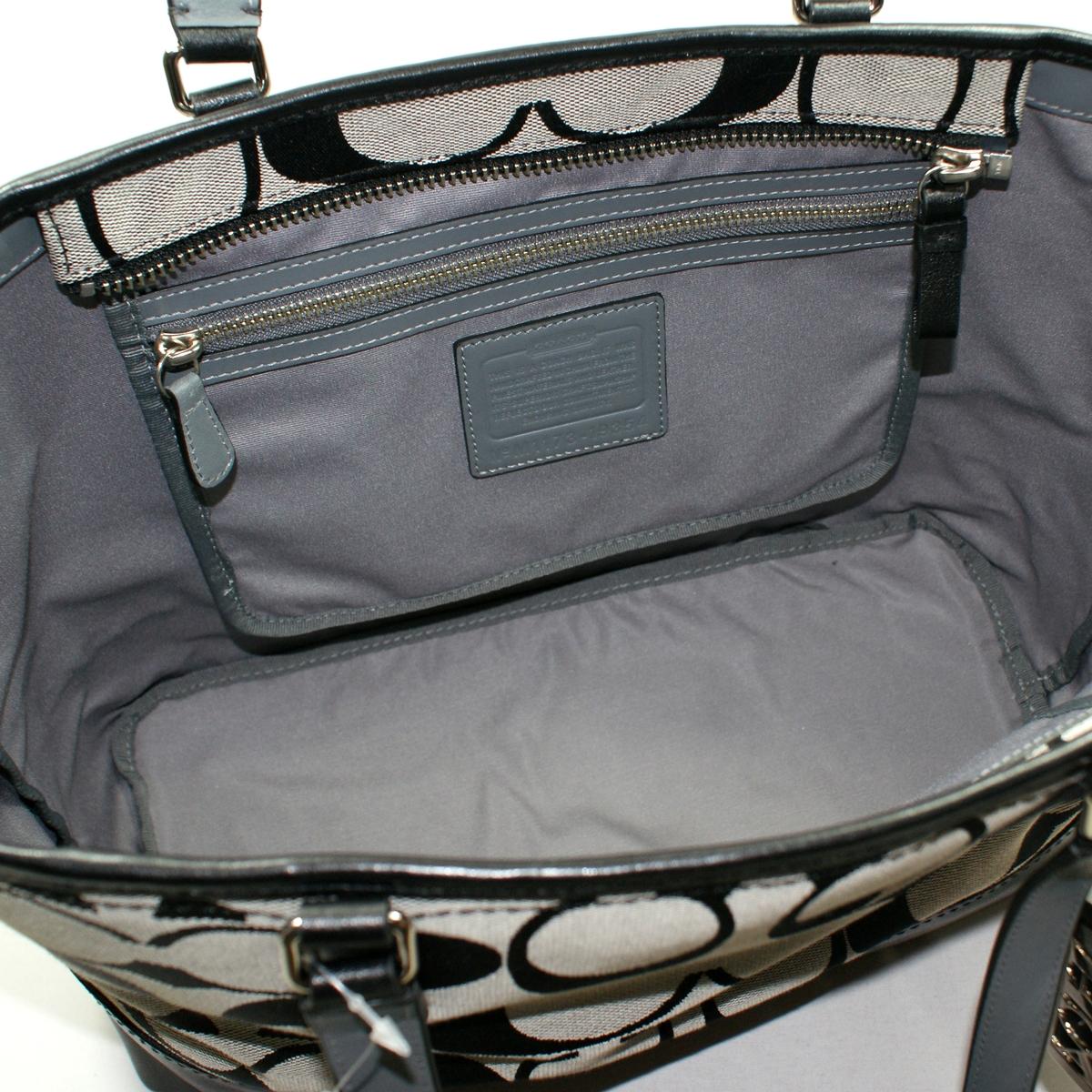 Coach Hampton Weekend Signature Colorblock Medium Tote #19354