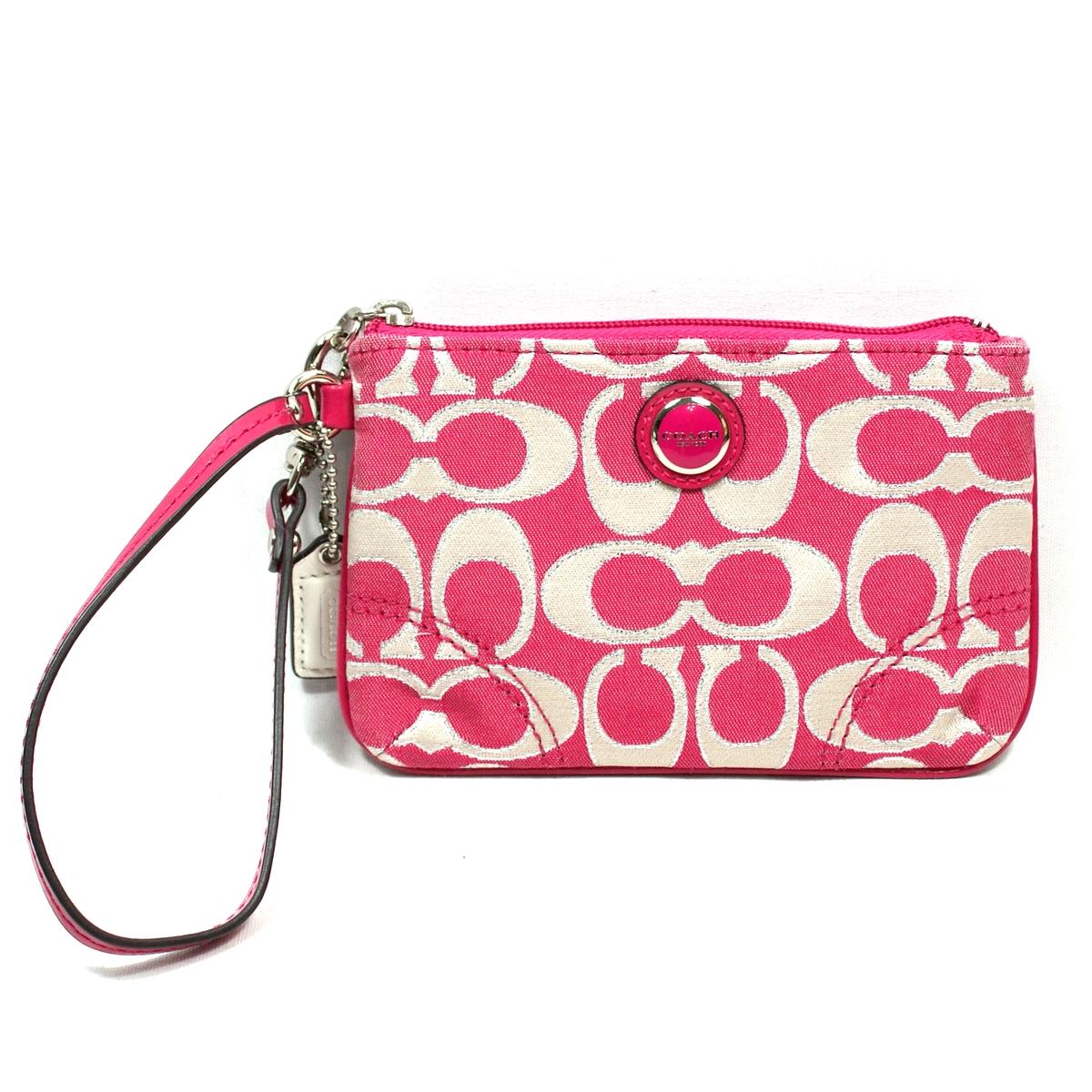 Coach Poppy Signature Multi Small Wristlet 47030 Coach 47030