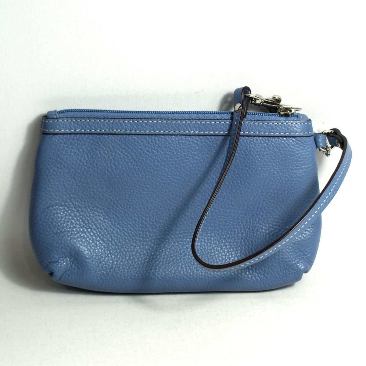 Coach Gallery Leather Medium Wristlet Corn Flower 47835 Coach 47835