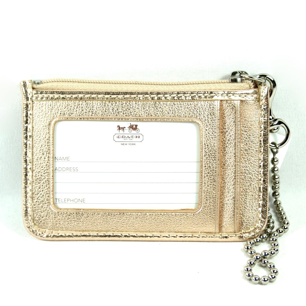小物 Coach Signature Key Fob Coin Case Pouch NEW COACH Circular Pouch Signature Jacquard Coin Purse