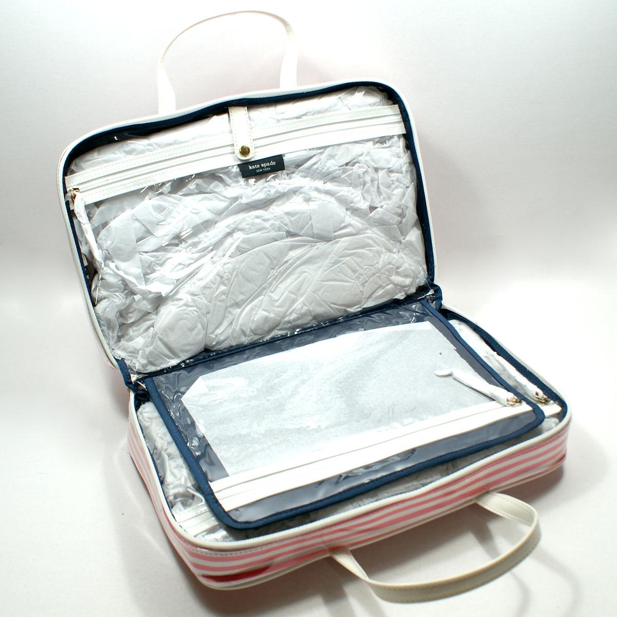 Select Brand Ocean Drive Stripe Large Manuela Pouch/ Cosmetic Bag #WLRU1206 | Kate Spade WLRU1206