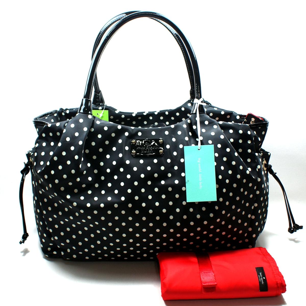 Kate Spade Stevie Baby Bag Spot Nylon Black Diaper Bag #WKRU1613 | Kate Spade WKRU1613