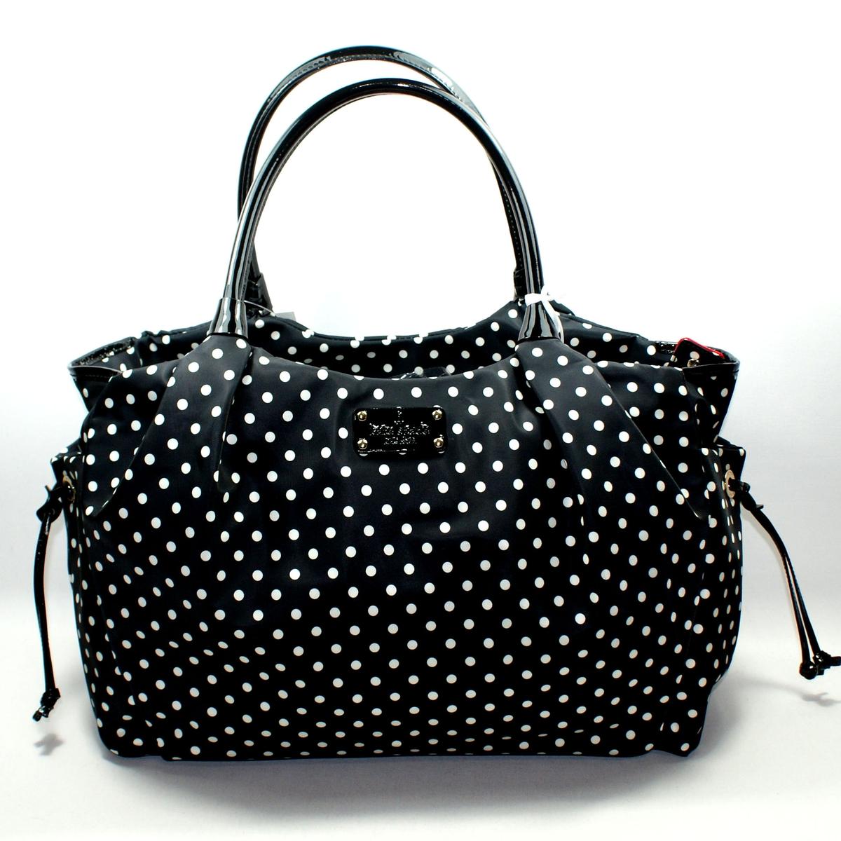 Kate Spade Stevie Baby Bag Spot Nylon Black Diaper Bag #WKRU1613 | Kate Spade WKRU1613