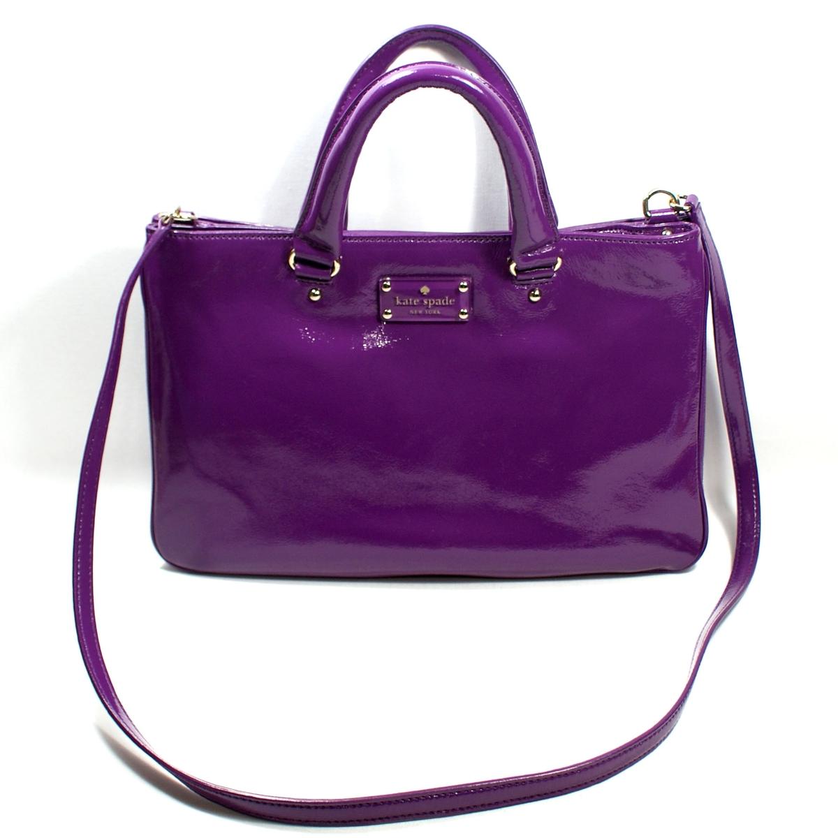 Kate Spade Brette Fanfare Scarlet Satchel/ Crossbody Bag Purple 