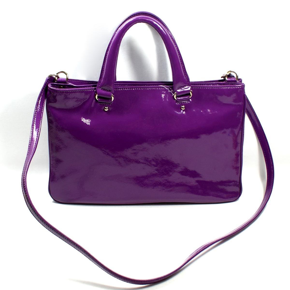 Kate Spade Brette Fanfare Scarlet Satchel/ Crossbody Bag Purple 